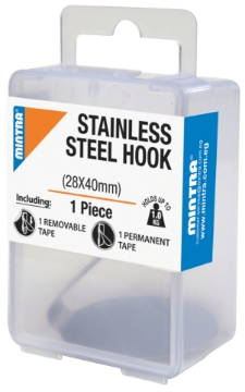 显示明细 不锈钢钩 1个 28*40mm 黑色 可承重1KG - Mintra 图片 不锈钢钩 1个 28*40mm 黑色 可承重1KG - Mintra