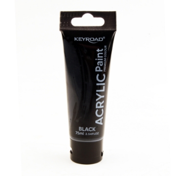 Agrandir l'image de Peinture acrylique noire 75 ml Keyroad KR972202 Image de Peinture acrylique noire 75 ml Keyroad KR972202