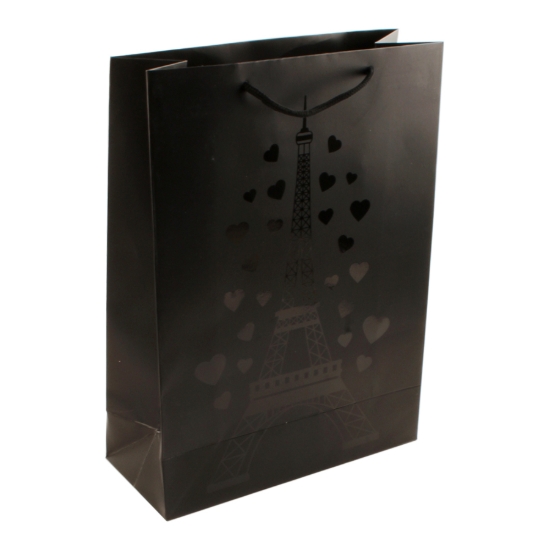 Image de Sac cadeau noir, taille 24*18*8 cm