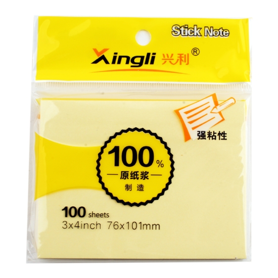 Picture of Post-it Yellow 100 Sheets 3*4mm Model K2 Pl