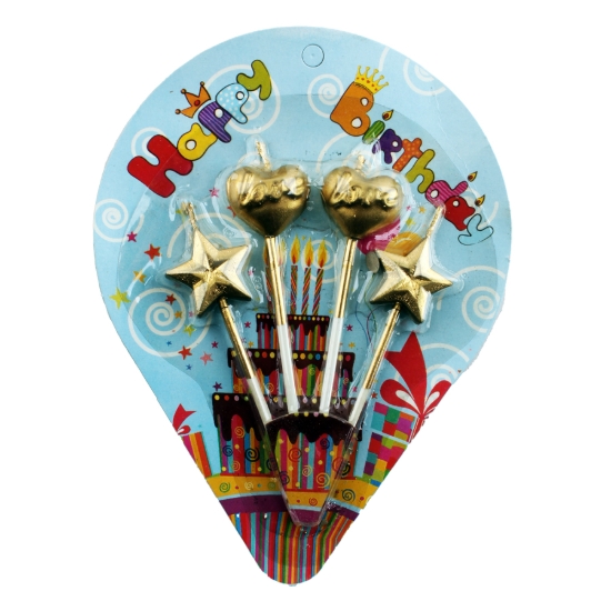 Bild von Kerzenballon, Stern- und Herzspray 4 Stück