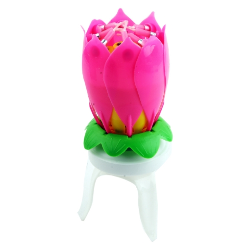 Picture of Musical flower candle large