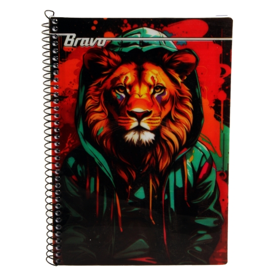 Picture of Bravo University Notebook, wire-bound, ruled, 100 pages, A5, plastic cover