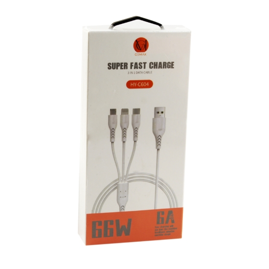 图片 وصلة شاحن G-MAX يو اس بي ميكرو تايب سي ايفون 3*1 موديل HY-C604