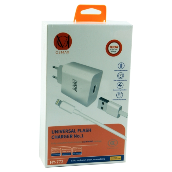 Imagen de شاحن كامل G-MAX يو اس بي ايفون 120 وات موديل HY-772