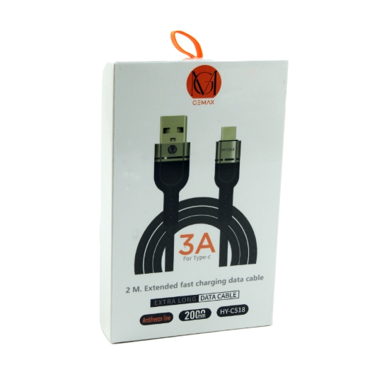 Imagen de وصلة شاحن G-MAX يو اس بي تايب سي 2 متر موديل C518