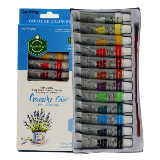 Picture of ألوان جواش 12 لون 12 مم كيب سمايلنج موديل G7112