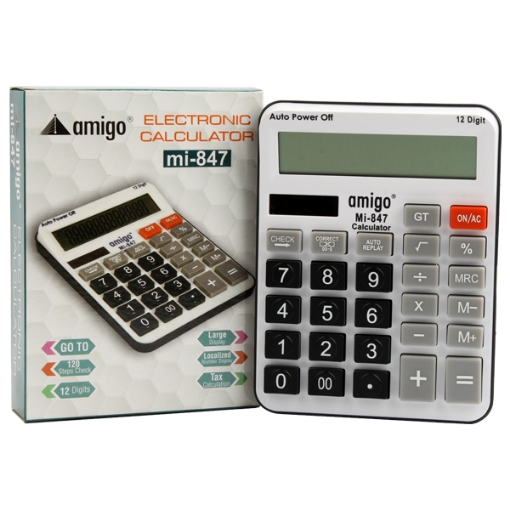 Picture of Office calculator 12 digits Amigo Model MI 847