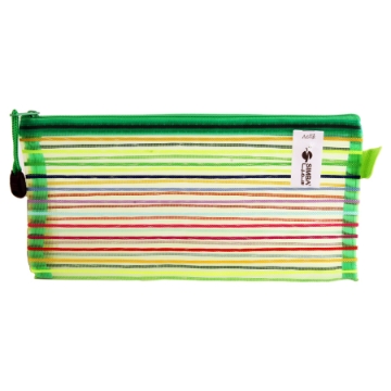 Zeige Details für Reißverschlusstasche Grünes Streifenmuster Simba Modell QCDA6 Bild von Reißverschlusstasche Grünes Streifenmuster Simba Modell QCDA6