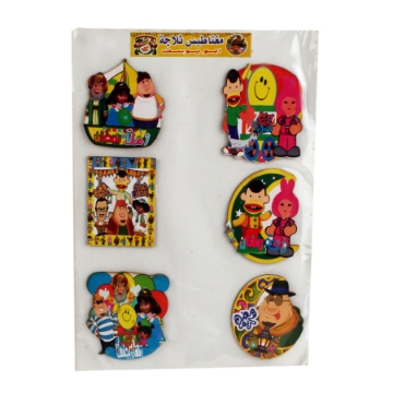 Show details for Magnetic card 6-piece wooden shapes, Abu Youssef Picture of Magnetic card 6-piece wooden shapes, Abu Youssef