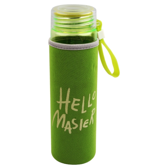 Imagen de زجاجه مياه بلاستيك هالو ماستر بلاستيك 500 مل  بجراب - موديل XX - 275