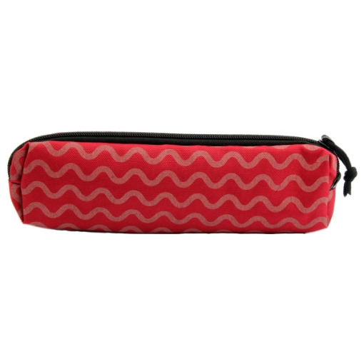 Picture of Pencil Case Canvas 1 Zipper Red, Rose Waves Printed - Mintra 09447