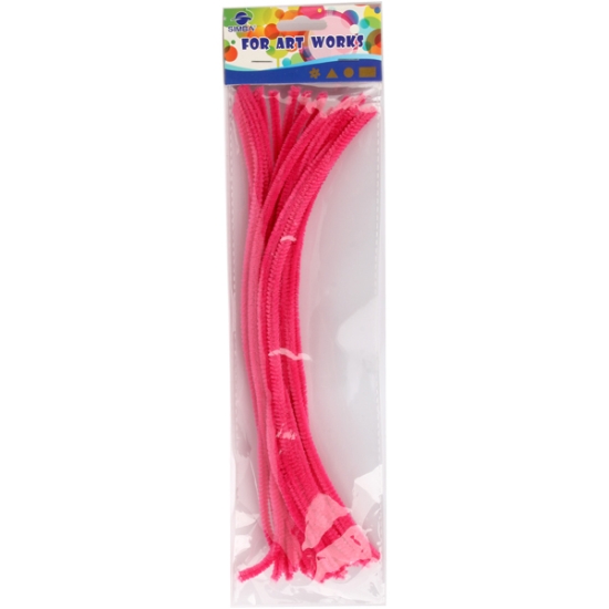 Picture of أعواد سلك مرن قطيفة - كيس 20 قطعة - لون فوشيا - سيمبا موديل MT205