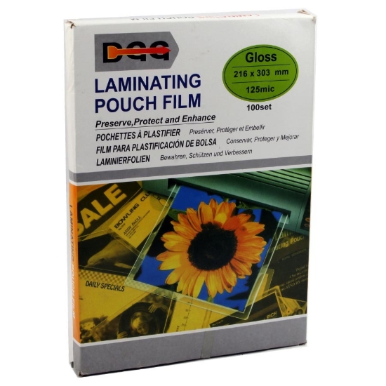 Image de Pack de papier laminé thermique 100 feuilles A4 125 microns 216 x 303 mm - Pride Office DAA