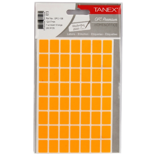 图片 办公标签橙色 5张 17 x 12 毫米 5A-Tanix OFC-107