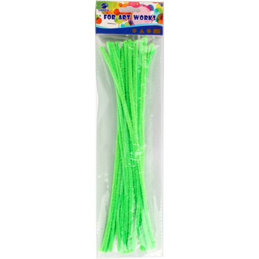 Picture of Velvet Chenille Stems 20 Pieces Light Green - Simba MT203