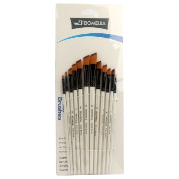 Zeige Details für Wasserpinselset - Acryl - Öl 12 Pinsel / Karte Meißelspitze - Bomejia A7001X Bild von Wasserpinselset - Acryl - Öl 12 Pinsel / Karte Meißelspitze - Bomejia A7001X