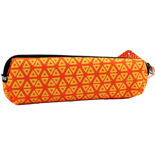 Picture of Fabric Pencil Case, 1 Zipper, gold triangle Printed - Mintra 09459