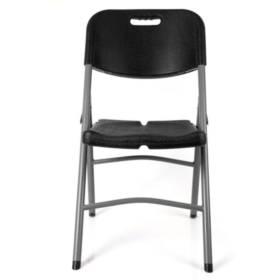 Imagen de silla de plástico marco de metal negro plegable Modelo 0177