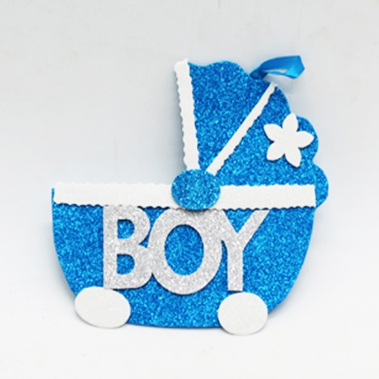 Picture of Glitter foam weekly Baby stroller anniversary of birth A boy and a girl small