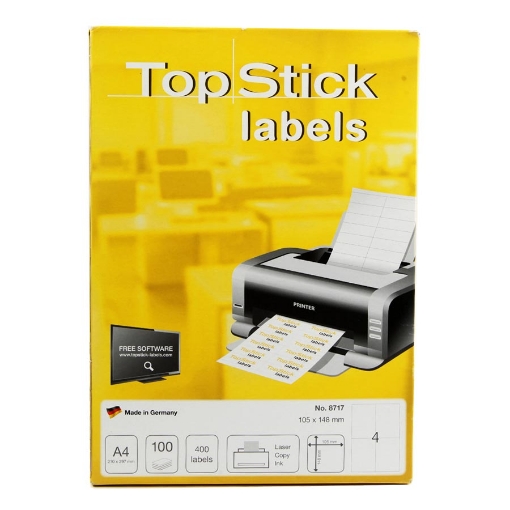 Picture of Computer sticker 100 sheets14.8 × 10.5 cm Top stick