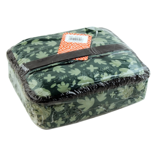 Image de Sac à déjeuner Feuilles Grises + Boîte à déjeuner, 1,4 L, 16 x 19 cm - Mintra