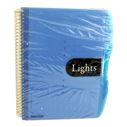 Picture of School notebook Siyas Single Lights Wire 192 Sheets 6 dividers A4 Mintra