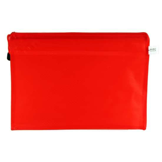 Image de حافظة بسوستة أحمر مقاس A4 سيمبا موديل S6644-1