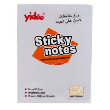 Show details for Sticky Note Plain 100 sheets pastel light blue color size 7.5 cm x 10 cm Yidoo model SN3626 Picture of Sticky Note Plain 100 sheets pastel light blue color size 7.5 cm x 10 cm Yidoo model SN3626