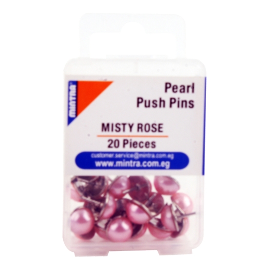 Picture of Box of office pin hazy pink pearl shape 20 Pins Mintra Model 95646