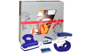 Show details for Office Set 5 Pieces Stapler + Punch + Remover + Tape Cutter + Staple Box Raion Model SS-1015-HO Picture of Office Set 5 Pieces Stapler + Punch + Remover + Tape Cutter + Staple Box Raion Model SS-1015-HO