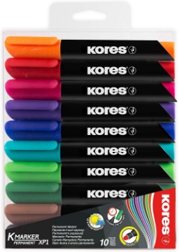 Show details for Permanent Marker Pen Set 10 Colors in Plastic Case Picture of Permanent Marker Pen Set 10 Colors in Plastic Case