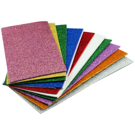 Picture of pack of Foam Glitter 10 Lon 21 x 10 cm