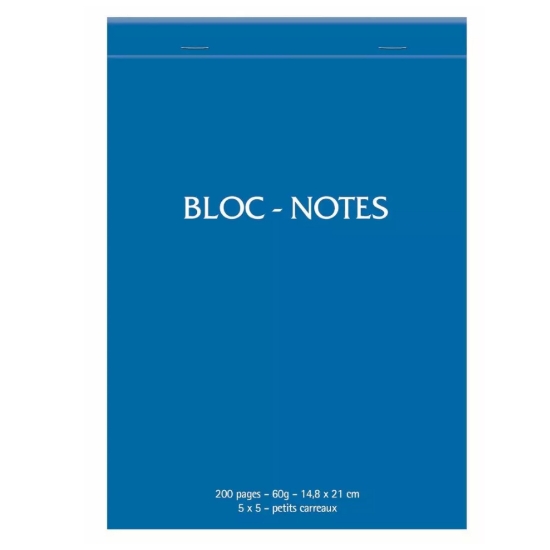 Imagen de Block de notas pin100 hojas 5*5 cuadros A5