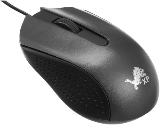 图片 ماوس بصري سلكي بدقة 1600 نقطة في البوصة أسود 1.2 متر XP موديل KX2781