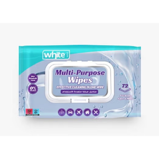 Picture of Wet wipes Multipurpose 72 Tissues White