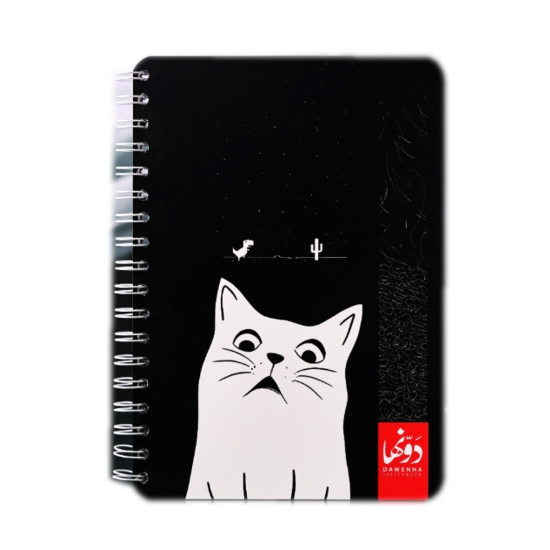 Image de نوتة سلك (Mad Cat) 24 * 17 سم دونها