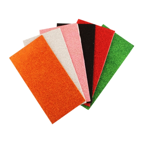 Bild von Glitzer-Schaumstoffaufkleber - 10 Farben, Größe 10*21