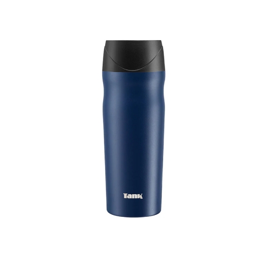 Picture of Thermal mug Stainless steel Safety Button Dark Blue 450ml Tank