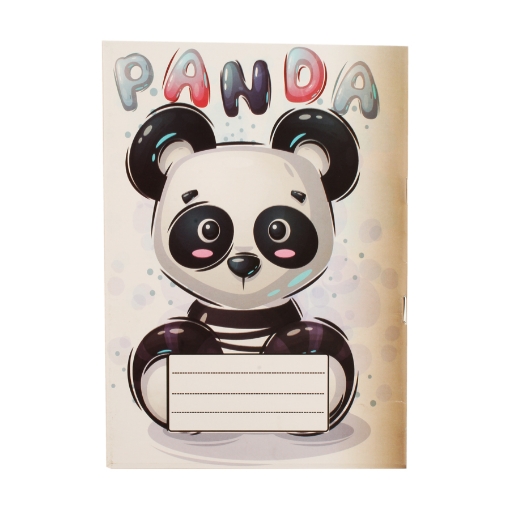 Picture of School Notebook Pin 28 sheets 9 line – panda Shape- cushion cover 16 * 22.5 cm Extra Line