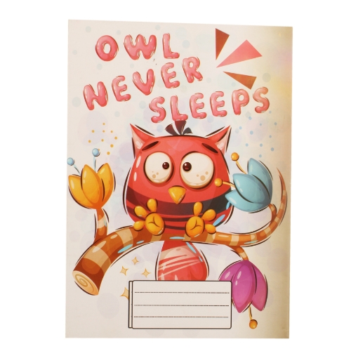 Picture of School Notebook Pin 28 sheets 9 line – Bird Shape- cushion cover 16 * 22.5 cm Extra Line
