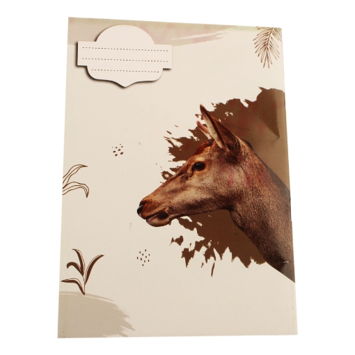 Picture of School Notebook Pin 60 sheets 9 line – deer Shape- cushion cover 16 * 22.5 cm Extra Line