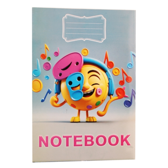 Bild von كشكول جامعي دبوس - 40 ورقة مربعات ص و ص شكل ميوزك - غلاف كوشيه A4 اكسترا لاين