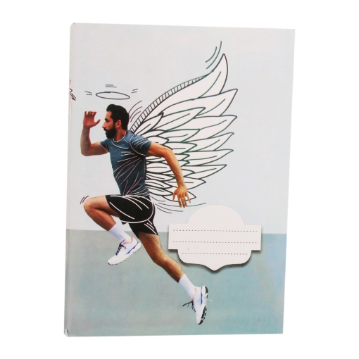 Picture of Extra Line School Notebook 16 x 22.5 - English 100 Sheets - Sports Man Shape - Cushion Cover