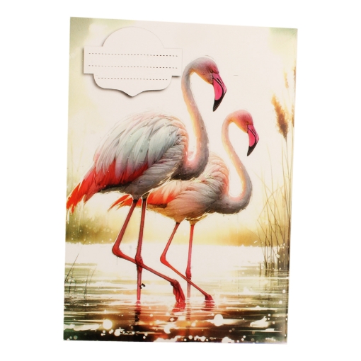 Picture of Extra Line School Notebook 16 x 22.5 - 9 Lines 80 Sheets - Swan Shape - Cushion Cover