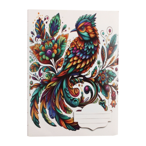 Picture of Extra Line School Notebook 16 x 22 - 9 Lines 80 Sheets - Bird Shape - Cushion Cover