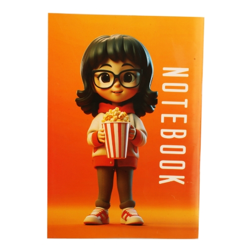 Picture of University Notebook Pin 60 sheets English Page and Page - girl Shape- cushion cover A4 Extra Line