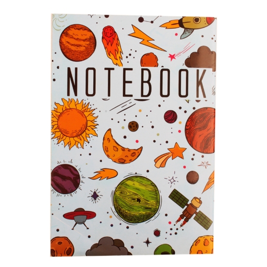 Image de كشكول جامعي دبوس مسطر صفحة وصفحة شكل كواكب فضاء غلاف كوشيه 60 ورقة A4 اكسترا لاين