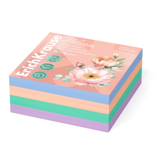 Picture of Erich Krause Sticky Notes - 4 Colors 75x75mm 400 Sheets - Model BLOM 61675