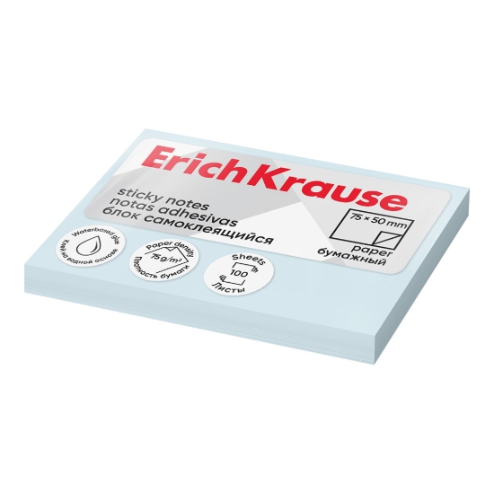 Picture of Erich Krause Sticky Notes - Blue 50x75mm 100 Sheets - Model 61685
